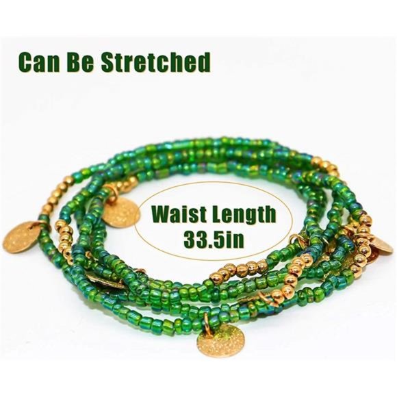 Colorful Beaded Waist Chains for Women Summer Beach Body Jewelry - Picture 4 of 6